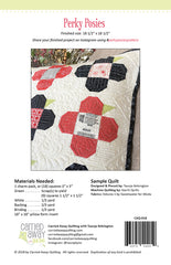 Perky Posies Pillow Pattern by Carried Away Quilting