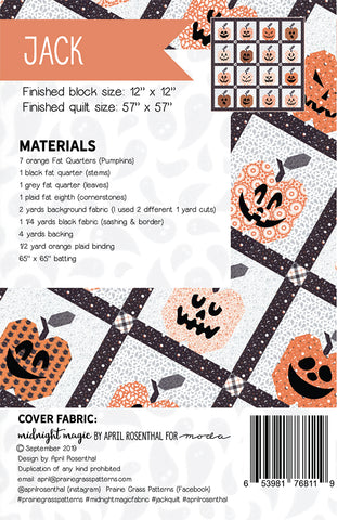 Jack Quilt Pattern by Prairie Grass Patterns