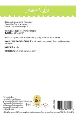 Leaf Checkerboard Quilt Pattern by Fig Tree & Co.