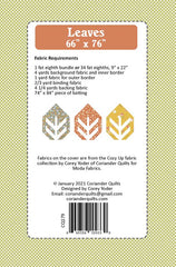 Leaves Quilt Pattern by Corey Yoder of Coriander Quilts