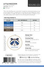 Little Raccoon Cross Stitch Pattern by Bound Co.