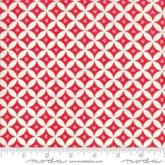 Love Grows Cream Red Circles of Love Yardage by Deb Strain for Moda Fabrics