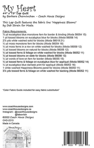 My Heart Quilt Pattern by Coach House Designs