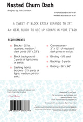 Nested Churn Dash Quilt Pattern by Quilt Jane