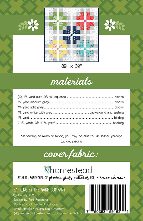 New Bloom Quilt Pattern by Prairie Grass Patterns