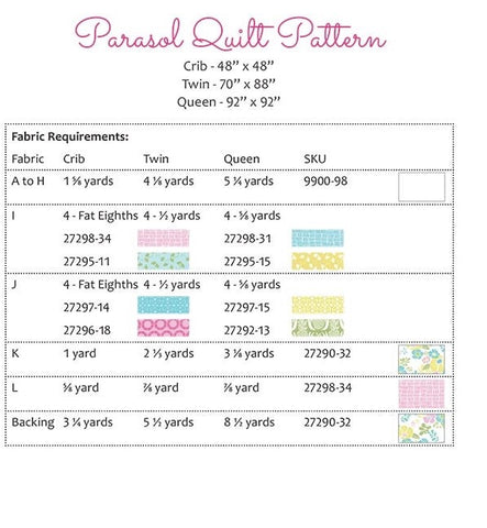 Parasol Quilt Pattern by Nova Birchfield
