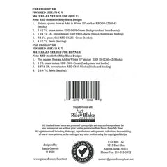 Crossover Table Runner & Quilt Pattern by Pieces From My Heart