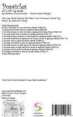 Popsicles Quilt Pattern by Coach House