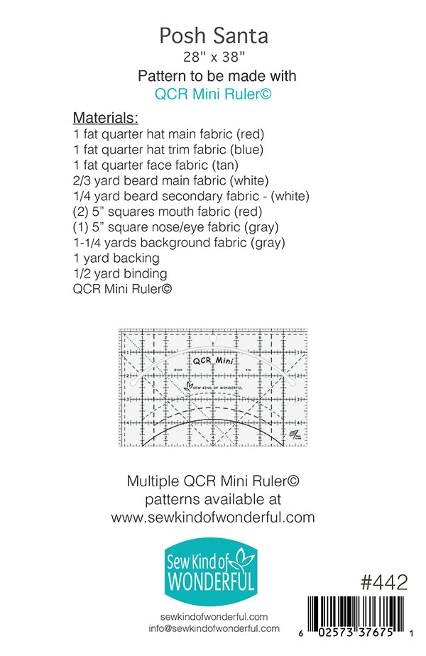 Posh Santa Quilt Pattern by Sew Kind of Wonderful