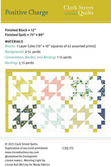 Positive Charge Quilt Pattern by Clark Street Quilts
