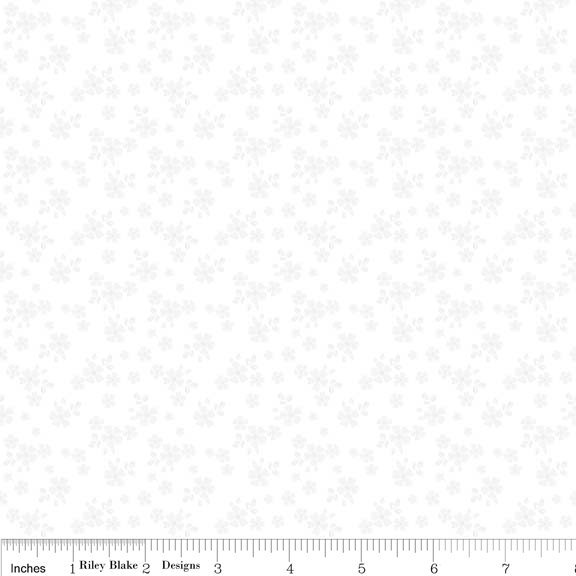 Calico White Tone on Tone Yardage by Riley Blake Designs