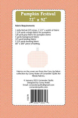 Pumpkin Festival Quilt Pattern by Corey Yoder of Coriander Quilts