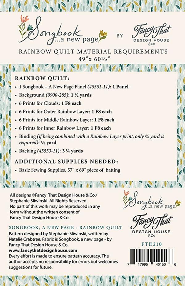 Rainbow Quilt Quilt Pattern by Fancy That Design House