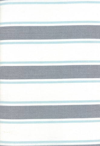 Rock Pool Toweling Seaglass Grey Stripe yardage by Pieces to Treasure for Moda Fabrics