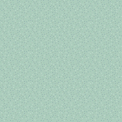 Country Confetti Mint Sea Glass Yardage by Lori Woods for Poppie Cotton Fabrics