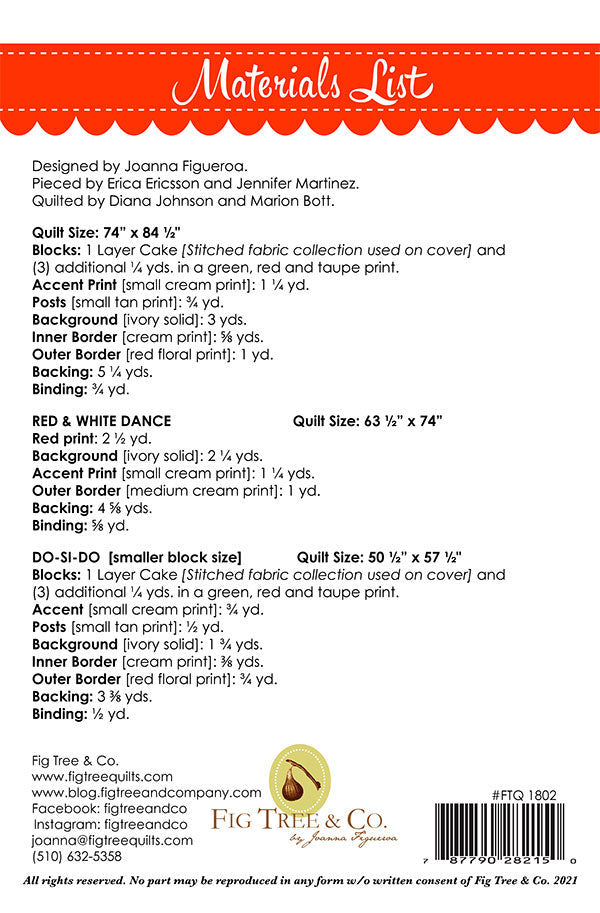 Square Dance Quilt Pattern by Fig Tree & Co.