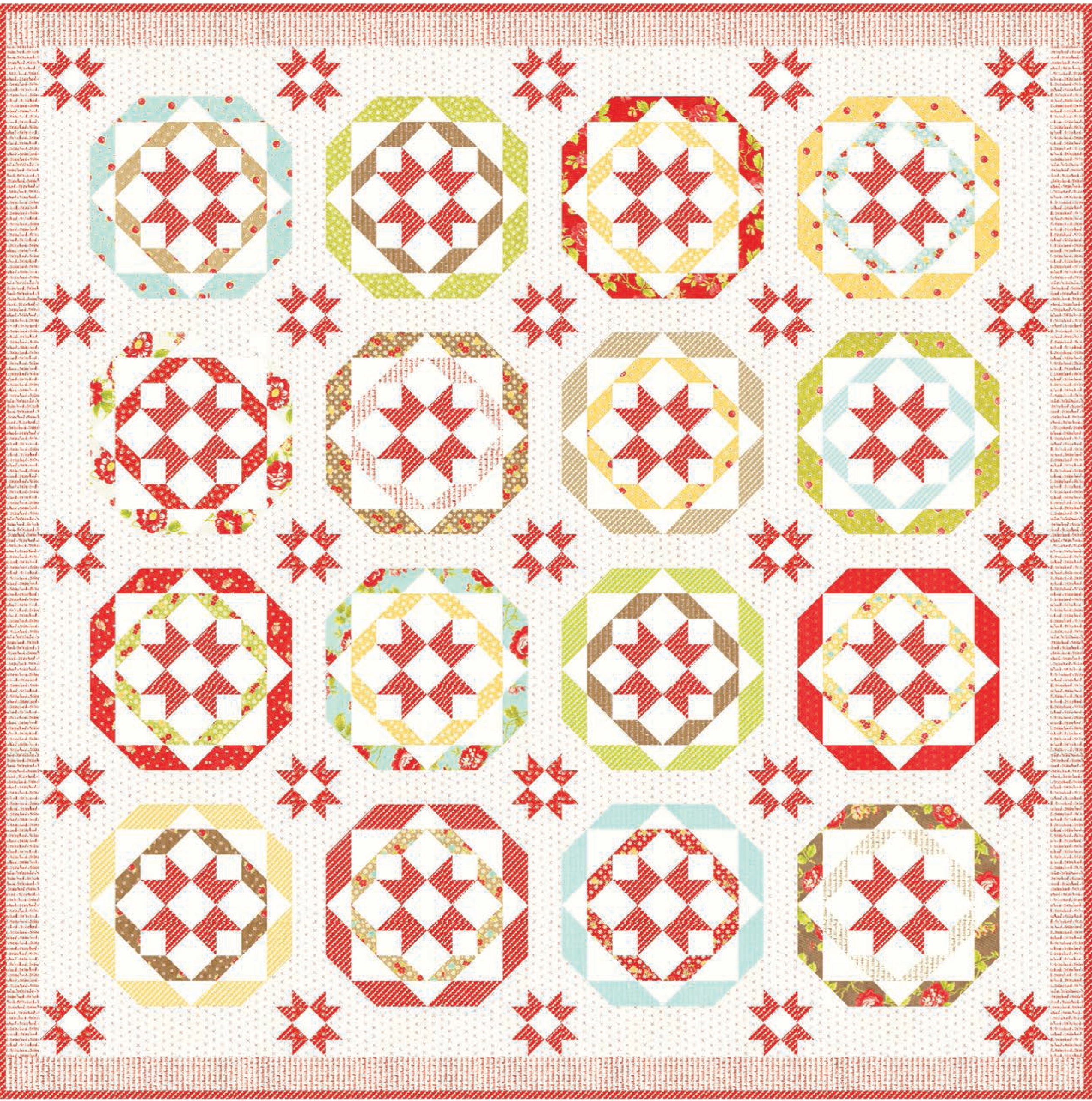 Stitched Cartwheels Quilt Kit