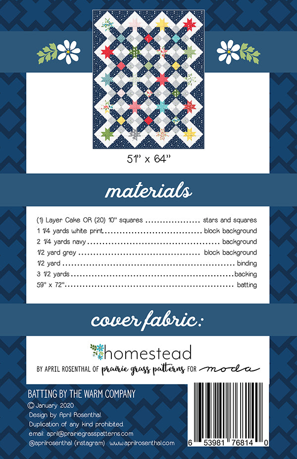 Starway Quilt Pattern by April Rosenthal for Prairie Grass Patterns