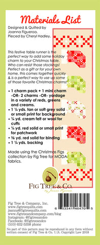 And The Stockings Were Hung Table Runner Pattern by Fig Tree & Co.