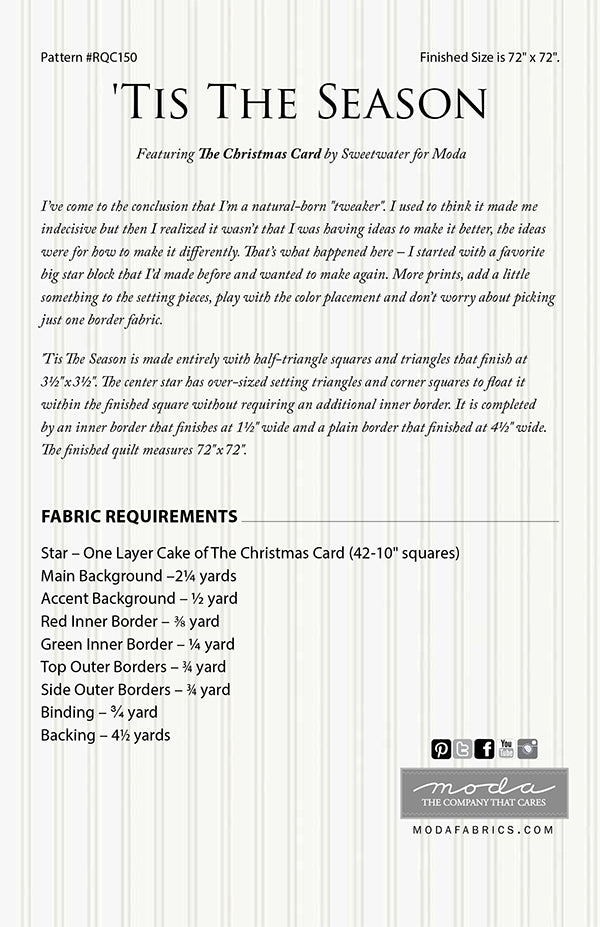 Tis The Season Pattern by Miss Rosie's Quilt Co.