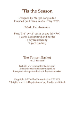 Tis The Season Quilt Pattern by The Pattern Basket