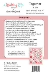 Together Quilt Pattern by Sherri McConnell of A Quilting Life Designs