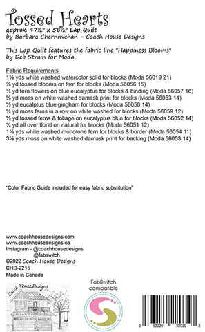 Tossed Hearts Quilt Pattern by Coach House Designs