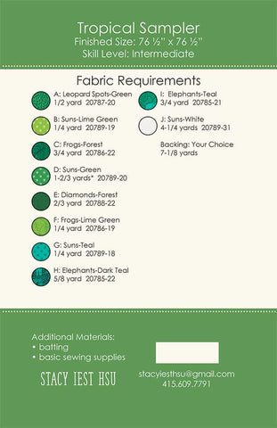 Tropical Sampler Quilt Pattern by Stacy Iest Hsu