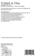 United As One Quilt Pattern by Barbara Cherniwchan for Coach House Designs