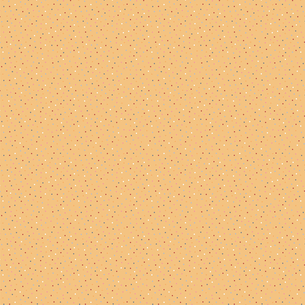 Country Confetti Yellow Waffle Cone Yardage by Lori Woods for Poppie Cotton Fabrics