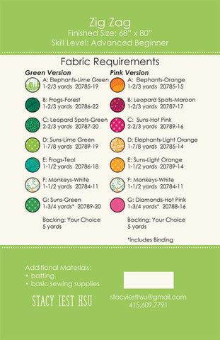 Zig Zag Quilt Pattern by Stacy Iest Hsu