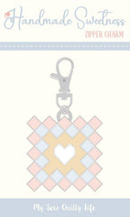 Homemade Sweetness Granny's Hearts Enamel Zip Pull by Heather Briggs of My Sew Quilty Life
