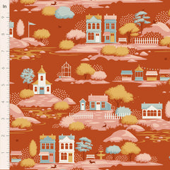 Village Life Rust Village Yardage by Tilda for Tilda Fabrics