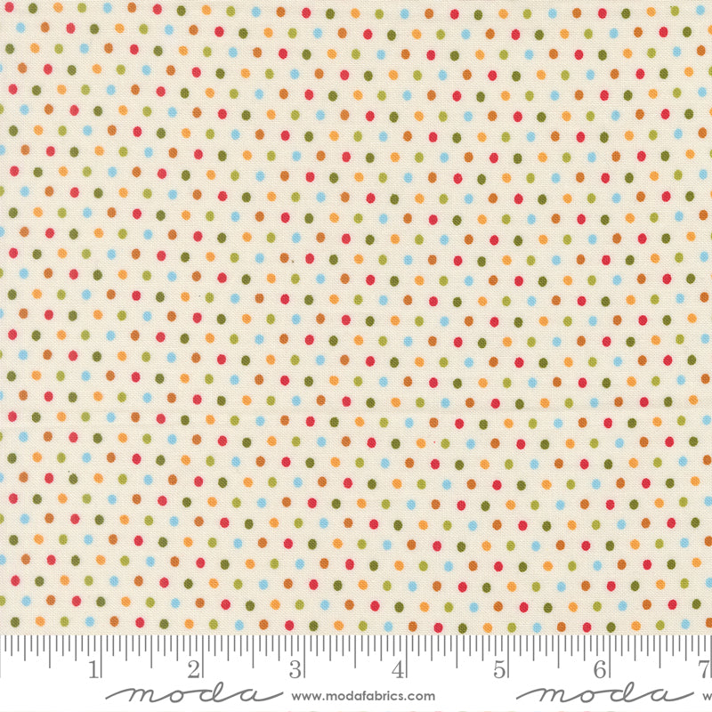 Animal Park Fun Dove Dotty Yardage by Stacy Iest Hsu for Moda Fabrics