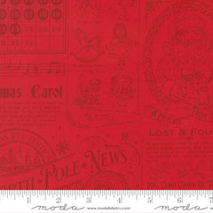 Holiday Cheer Poinsettia North Pole News Yardage by Stacy Iest Hsu for Moda Fabrics