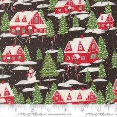 Holiday Cheer Midnight Cardinals Village Yardage by Stacy Iest Hsu for Moda Fabrics