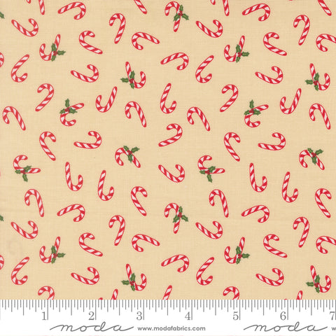 Holiday Cheer Natural Candy Cane Yardage by Stacy Iest Hsu for Moda Fabrics