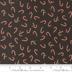 Holiday Cheer Midnight Candy Cane Yardage by Stacy Iest Hsu for Moda Fabrics