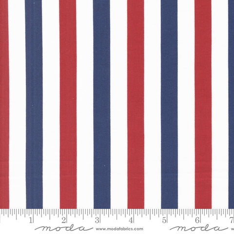 Star Spangled Patriotic Flag Stripe Yardage by April Rosenthal for Moda Fabrics