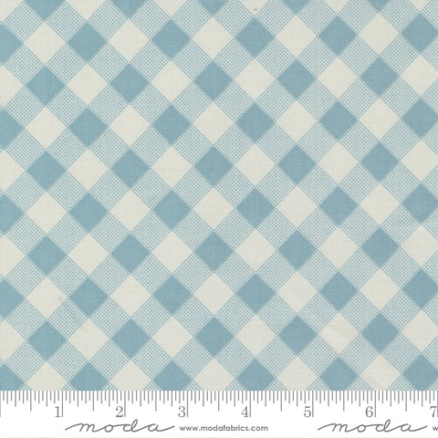 BOLT END 16" Meander Denim Picnic Check Yardage by Aneela Hoey for Moda Fabrics