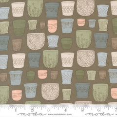 Potted Charcoal Pots Yardage by Kiley's Quilt Room for Moda Fabrics