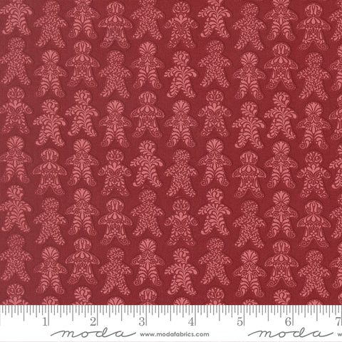 Gingerbread Lane Cranberry Gingerbread Yardage by Kiley's Quilt Room for Moda Fabrics