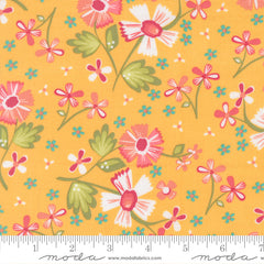 In The Garden Goldenrod Garden Flowers Yardage by Corey Yoder for Moda Fabrics