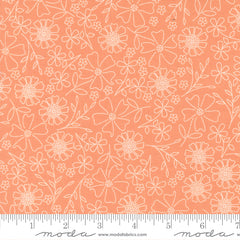 In The Garden Coral Garden Sketch Yardage by Corey Yoder for Moda Fabrics