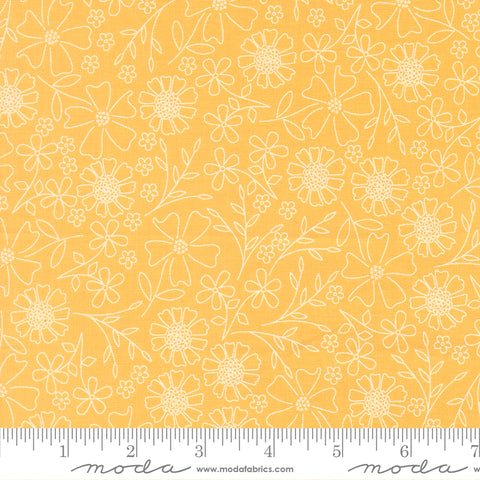 In The Garden Goldenrod Garden Sketch Yardage by Corey Yoder for Moda Fabrics