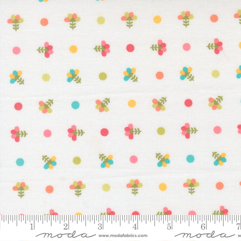 In The Garden Off White Dotted Sprig Yardage by Corey Yoder for Moda Fabrics
