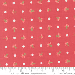 In The Garden Strawberry Dotted Sprig Yardage by Corey Yoder for Moda Fabrics
