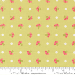 In The Garden Light Lime Dotted Sprig Yardage by Corey Yoder for Moda Fabrics