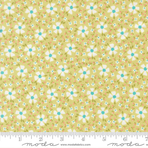 In The Garden Light Lime Bloom and Blossom Yardage by Corey Yoder for Moda Fabrics