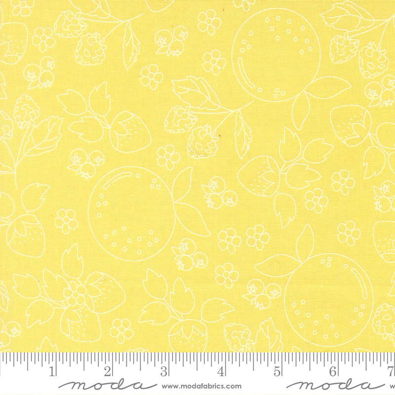 Fruit Salad Sunshine Fruit Sketch Yardage by Corey Yoder for Moda Fabrics